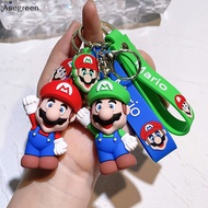 [Asegreen] Cute Super Mario Bros Keychain Game Mario Figure Key Chain Creative Cartoon Bag Ch Accessories For Kids Birthday Party Gifts