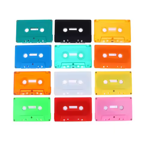 1Pc Color Blank Tape Case Audio Magnetic Audio Recording Cassette Tape Shell Empty Reel To Reel Cass