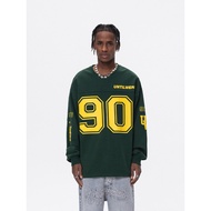 UNTILWERICH American Retro 90 Hockey Jersey Men's Trendy Sweatshirt Rugby Jersey Long-Sleeved T-Shir