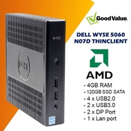 (Refurbished) Dell Wyse 5060 N07D - Thin client Mini PC [ AMD QUAD CORE PROCESSOR + Windows 10 Pro A