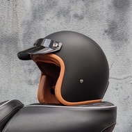 ORZ Retro หมวกกันน็อคมอเตอร์ไซค์ครึ่งเปิด Retro Cruising 3/4 หมวกกันน็อคคู่ร้านกาแฟหมวกรถจักรยานยนต์