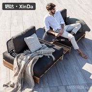 Outdoor Terrace Homestay W7Teak Rattan Sofa Outdoor Sofa Courtyard Set Rattan Outdoor Hotel Sales Of