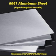 6061 Aluminum Alloy Square Flat Plate 6061 Aluminum Sheet DIY Frame Metal Plate Thickness 0.8/1/2/ 3