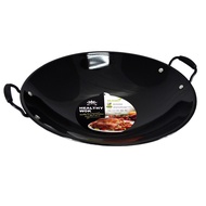 Double Handle Black Enamel Wok  Kuali Hitam  Kwali Hitam Kuali Besi 30cm/32cm/35cm/38cm/40cm/42cm/45