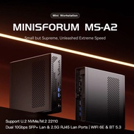 Minisforum MS-A2 Mini PC R9 7940HX/9955HX Dual 10G SFP+ Dual 2.5G Lan U.2 NVME SSD DDR5 RAM WiFi 6E 