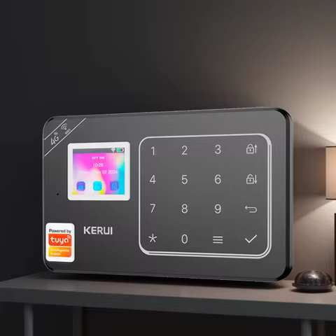 KERUI New Appearance W184 Home Alarm 4G /WiFi Alarm System Black Security Protection for House Tuya 