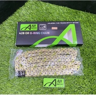 AJI RACING SPOCKET CHAIN 428H 428 H ( GOLD CHAIN ) CHAIN & ORING CHAIN