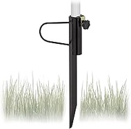 Relaxdays Parasol Spike for Poles up to 32 mm, for Garden, Camping & Beach, Stable Fix, Steel, 42 x
