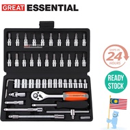 Set Soket 46pcs 46-Piece Socket Set Toolset