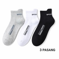 (3 PAIRS) sports 3/ 4 ears sports socks men's sports socks Wanita
