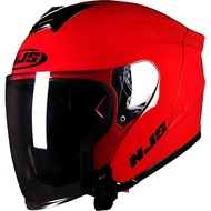 MERAH NJS KAIROZ SOLID Red - (FREE SPOILER) - Half Face Helmet | Kairoz | Kairoz V1 | Kairoz Polos |