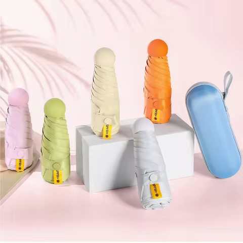 Sun Umbrella Portable Mini Umbrella Sun Protection UV Protection Capsule Umbrella Parasol with Box U