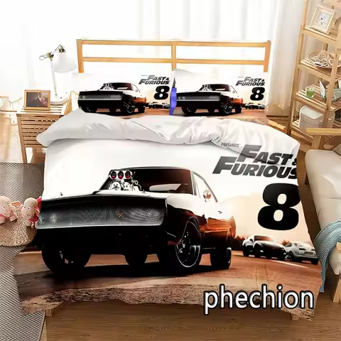 New Fast And Furious 8 3D Print Bedding Set Duvet Covers Pillowcases One Piece Comforter Bedding Set