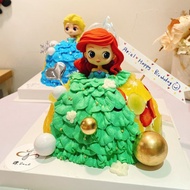 小美人魚 公主蛋糕 可宅配 客製化蛋糕 鑠甜點 生日蛋糕 公仔蛋糕