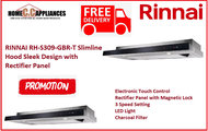 RINNAI RH-S309-GBR-T Slimline Hood Sleek Design with Rectifier Panel / FREE EXPRESS DELIVERY