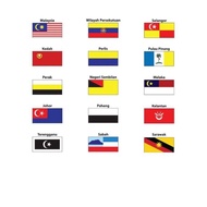 Bendera set Negeri-Negeri Malaysia 3x6/ Malaysia Flag 3x6 All State