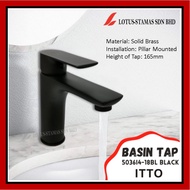 ITTO SOLID BRASS BLACK BASIN TAP FOR WASH HAND BASINS - 5036I4-18BL
