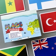 5 Continent Flag Flash Cards Worldwide With Audio Files Big card Set Vanda learning