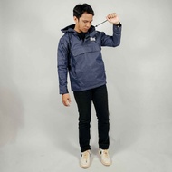 Ircoofficial jaket gunung cagoule waterproof pria kantong kangguru