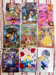 東京迪士尼 Tokyo Disney resort 迪士尼明信片 Disney postcard 妙妙貓 愛麗絲夢遊仙境 愛麗絲 Alice in wonderland  Ariel beauty a