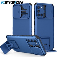 KEYSION Ốp Chống Sốc Cho OPPO A52 A72 A92 A53 A32 A9 2020 Ốp Điện Thoại Có Giá Đỡ Bảo Vệ Máy Ảnh Kéo