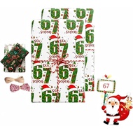 67 Kertas Pembungkus Krismas 2PCS,67 Kertas Pembungkus,6 7 Kertas Pembungkus meme, 67 Meme Pembungku