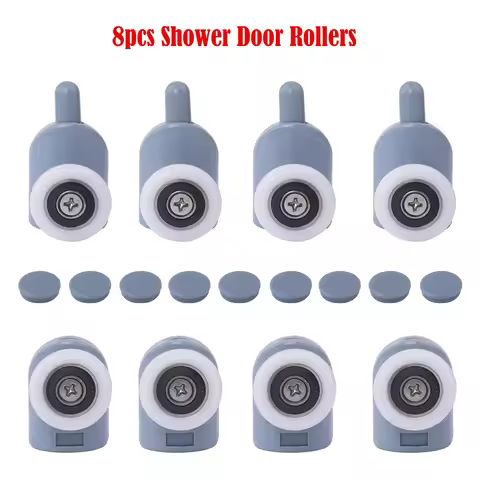 8pcs Shower Rooms Cabins Pulley &Shower Door Roller /Runners/Wheels/Pulleys Diameter 20/23/25/27mm