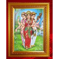 Lucky Picture Frame Phra Trisakti/Can Be Hung Size 28.5*37.0 c.m/Auspicious Work/Auspicious Frame/Au