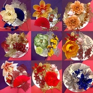 Set of decorative accessories for water towers, cake towers, fruit towers