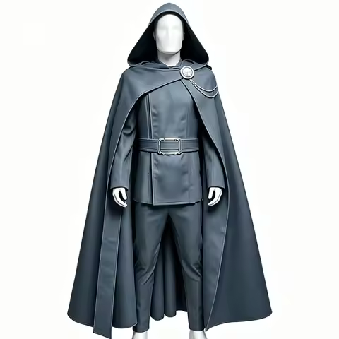 Costume Halloween Doom Movie Doom Day Cosplay Doctor Doom Coat Cloak Clothing Adult Men Party Disgui
