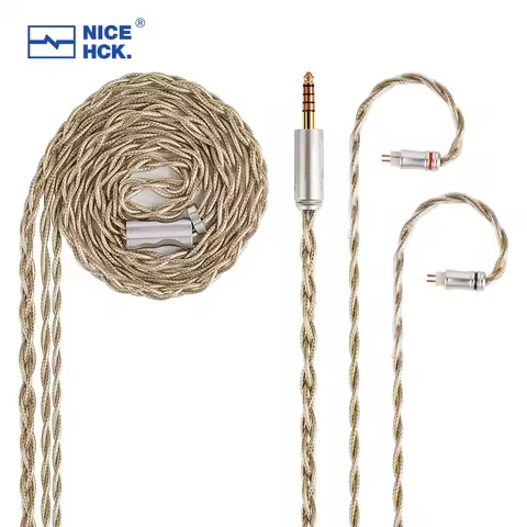 NICEHCK GrSSound HiFi Earphone Cable 8N High Purity OCC Wire OFC Plug 2Pin for NX8 NX7MK4 F1 PRO Him