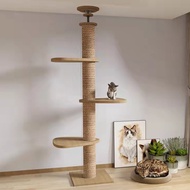 Premium Large Cat Tree House Wood Cat Condo Bed Scratcher House Cat Tower Hammock Cat Climbing Cat S