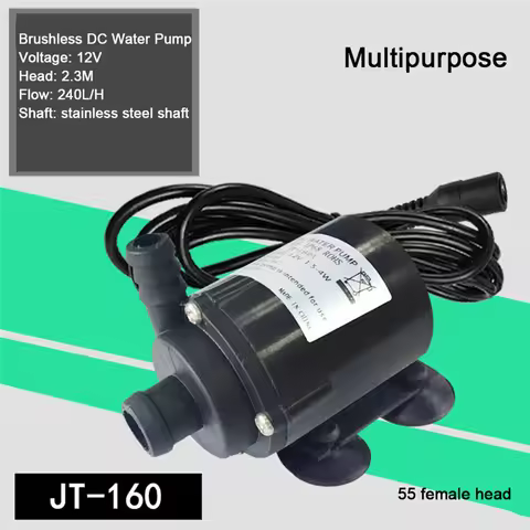 JT-160A DC 6-12V 280L/h Micro Electric Submersible Water Pump Brushless Water Pump Fish Tank Aquariu