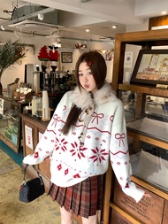 White Cozy Chic Feel Sweater Female Winter