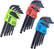 NEIKO 01104A Master Allen Wrench Set, 39 Pc Ball End Hex Key Set, Metric, Standard & Torx, SAE & MM 