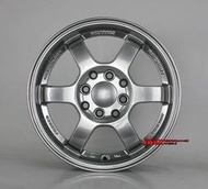 【中清輪胎旗艦店】類RAYS TE37 內凹鋁圈樣式 14吋 4X100 / 4X114.3 5.5J ET35 鈦銀