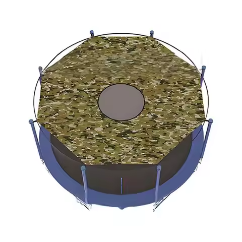 Trampoline Canopy, 6/8/10/12/14/16 FT Outdoor Frameless Trampoline Sun Shade Cover, Oxford Fabric Ra