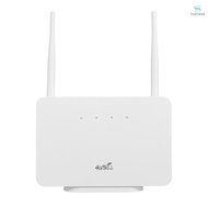 4G Wireless Router LTE CPE Router 300Mbps Wireless Router with 2 High-gain External Antennas SIM Card Slot UK Plug