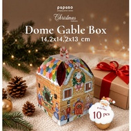 Christmas Box Christmas Box/ Christmas Dome Gable Box Window 14.2x13.2x13 cm