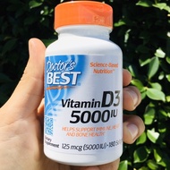 71% Sale!!! EXP: 02/2024 - 05/2024 วิตามินดี 3 Vitamin D3: 5000 IU 180 Softgels ( Doctor's Best®) D-3