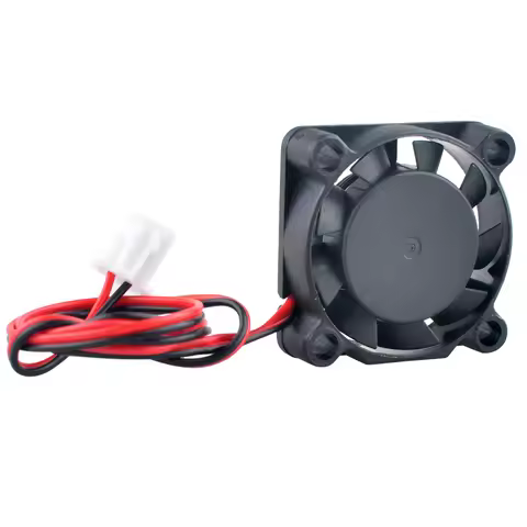 Micro Ultra-Thin Cooling Fan 25mm X 25mm X 7mm 2.5cm 2-Pin DC5V/12V/24V Compatible with Printer Powe