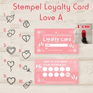 Love stamp loyalty carda Valentine's Day gift shop hearth automatic ink flash stamp stamp chop