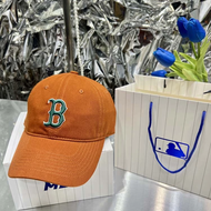 หมวกMLB Baseball Cap N-COVER Unstructured Ball Cap Big Logo B หมวกBoston ของแท้ 100% จากช๊อปเกาหลี ข