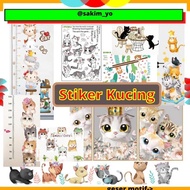 WALL STICKER STIKER DINDING MOTIF KUCING WALLSTICKER WALLSTIKER WALSTICKER CAT CATS ANIMAL DEKORASI 