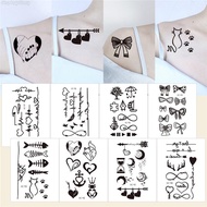 Waterproof Temporary Small Tattoo Sticker Cute Heart Bow Finger Wrist Fake Tatto for Body Art Women