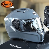 CYRIL Flip Up Motorcycle Helmet Open Face Helmet Double Lens Full Face Helmet High Quality Moto Casc