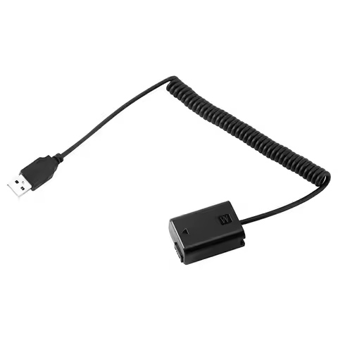 Exquisite-2X USB Charging Cable NP-FW50 Dummy Battery Spring Wire For Sony A7 A7R A7S A7II A7S2 A7M2