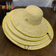 [Eighth] Sunshade Hat Braided Straw Hat Farmers Outdoor Sunblock Hat Pastoral Agricultural Sunblock 