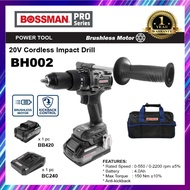 Bossman  Mesin impak Bateri PRO 20V Cordless Impact Drill BH001 50Nm BH002 150Nm Hammer Drill Driver