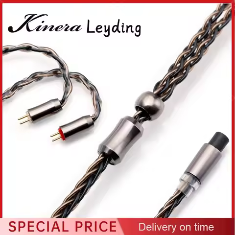 Kinera Leyding Modular 3 in 1 HIFI Earphone MMCX Cable with 8-core Silver Plated Copper 0.78 2-pin C